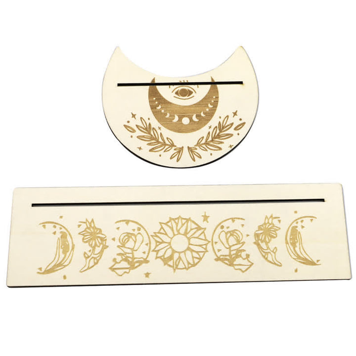 Moon And Eyes Wooden Tarot Card Holder - Eye With Moon - image 14
