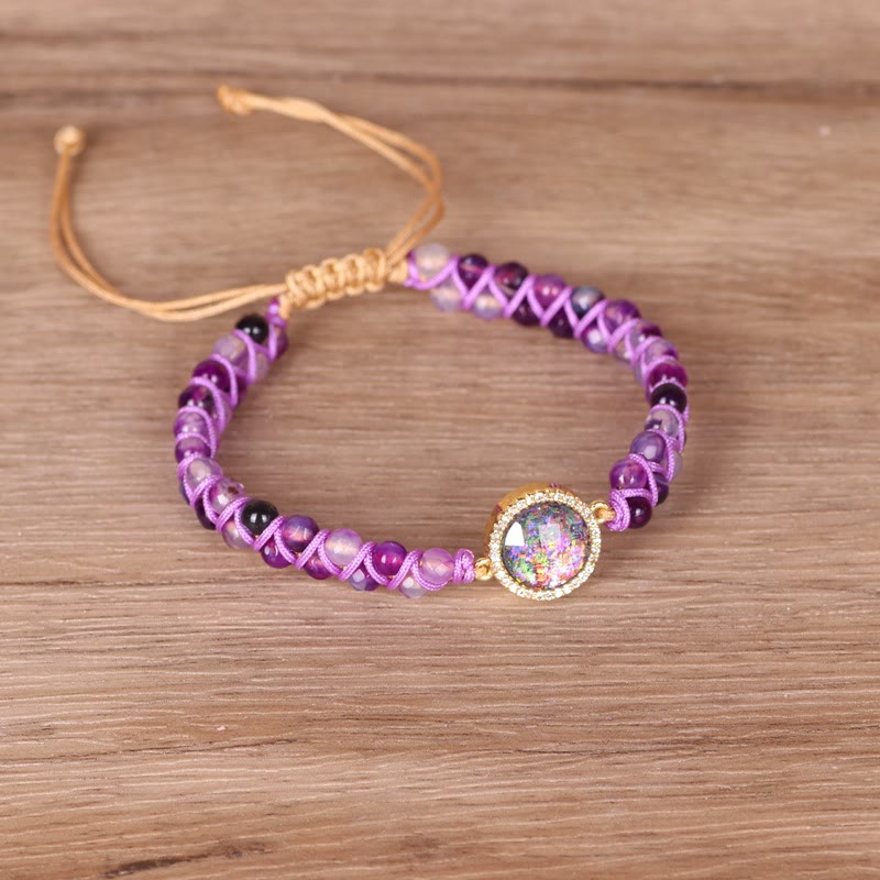 Olivenorma Purple Agate Woven Women's Bracelet - image 7