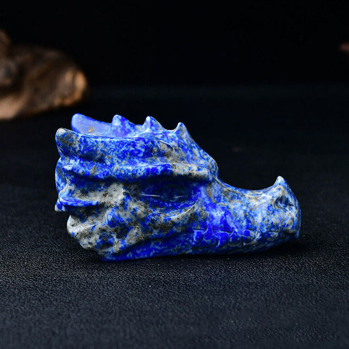 Olivenorma 3.2 Inch Dragon Head Skull Gemstone Decoration - image 5