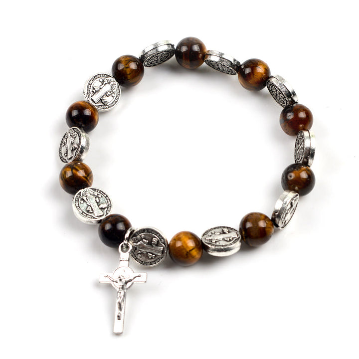 Olivenorma Tiger Eye Rosary Bracelet - Tiger Eye - image 0