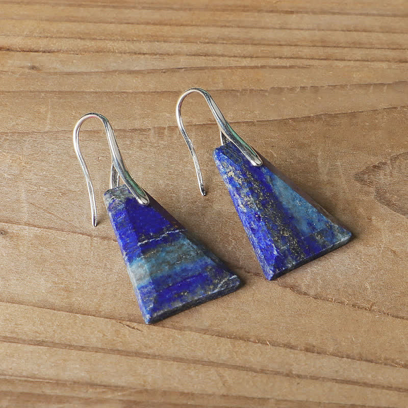 Natural Lapis Lazuli Crystal Earrings - image 5