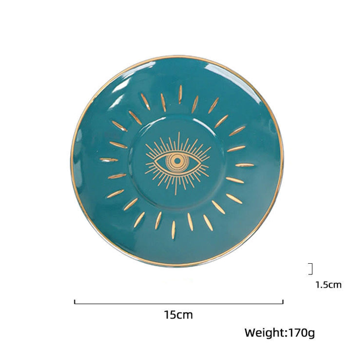 Olivenorma Evil Eye Ceramic Jewelry Storage Tray Coaster - image 5