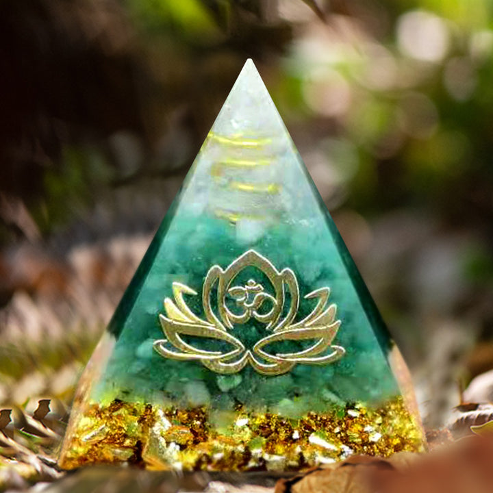 Olivenorma Green Aventurine Lotussy Orgone Pyramid - image 2