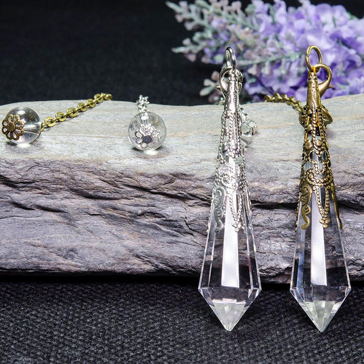 Clear Crystal Meditation Pendulum - image 0