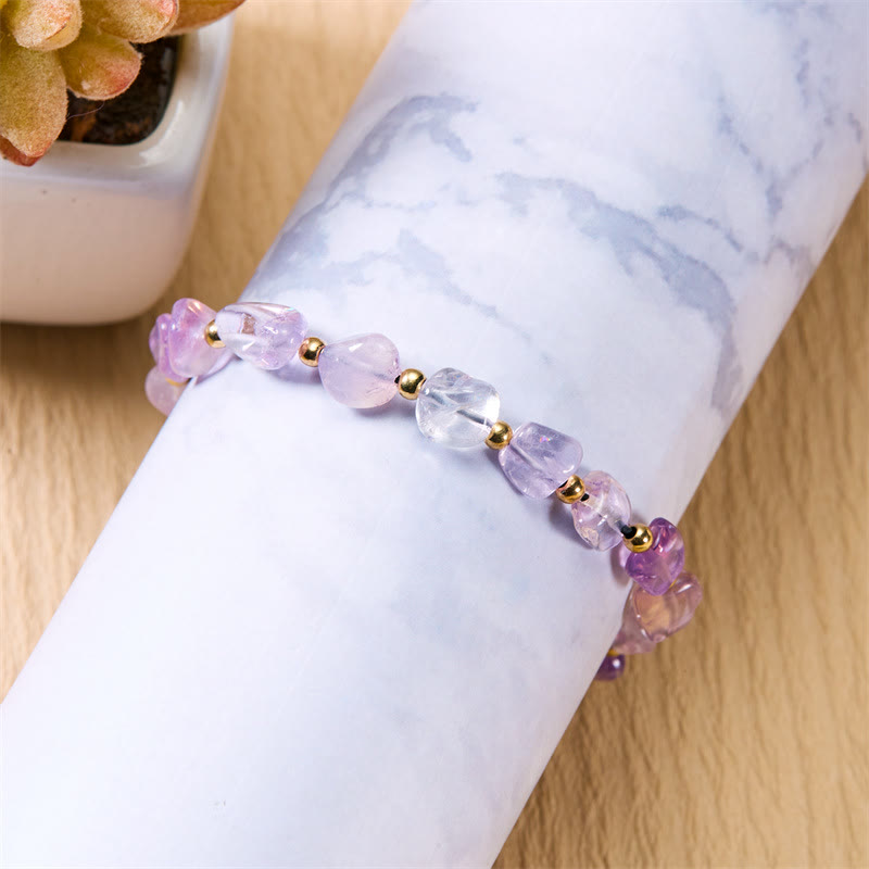 Olivenorma Natural Irregular Stone Beads Hand Woven Bracelet - image 15