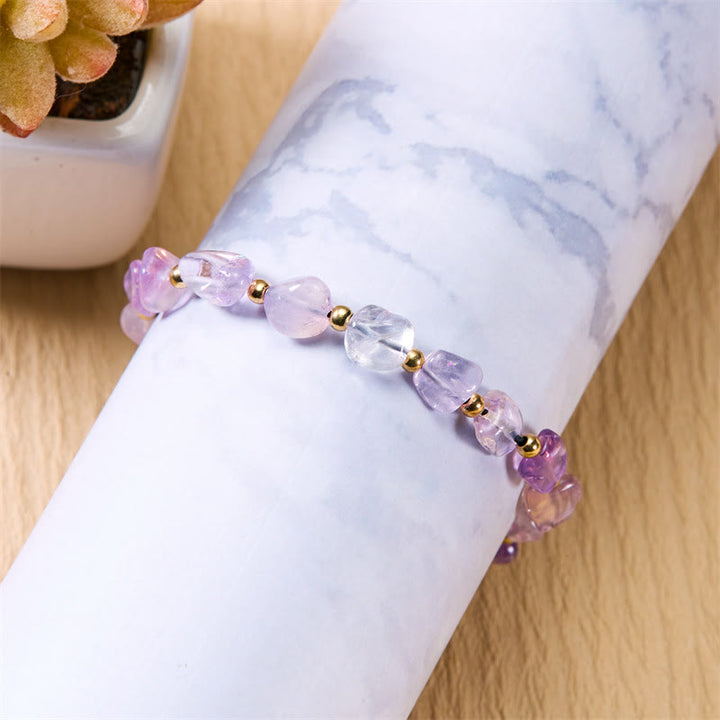 Olivenorma Natural Irregular Stone Beads Hand Woven Bracelet - image 15
