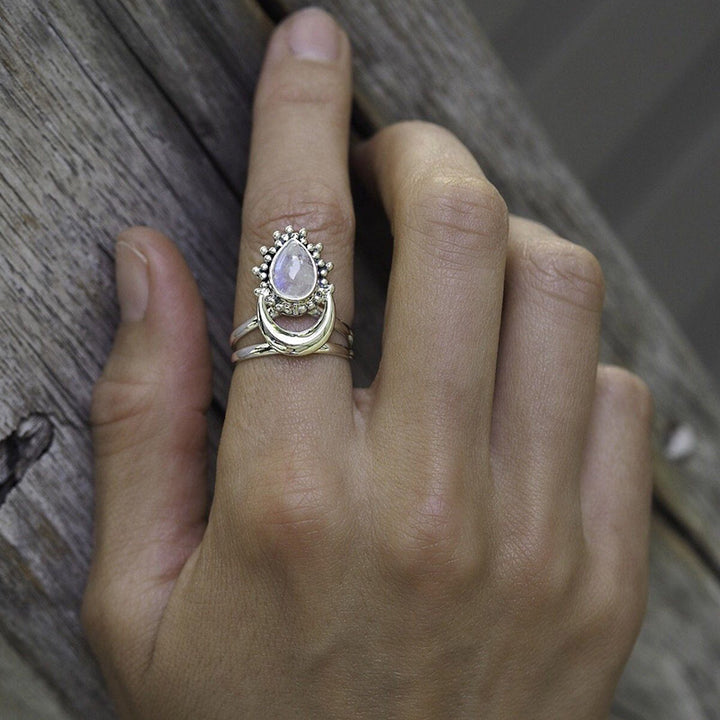 The Crescent Moon Moonstone Ring  - image 4