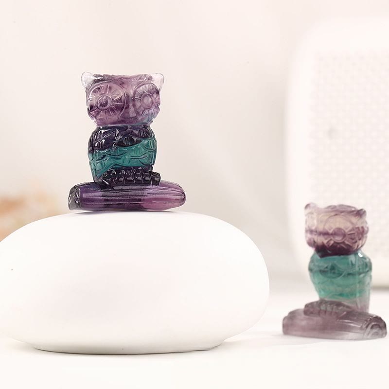 Olivenorma Fluorite Candy Color Owl Ornament - image 1