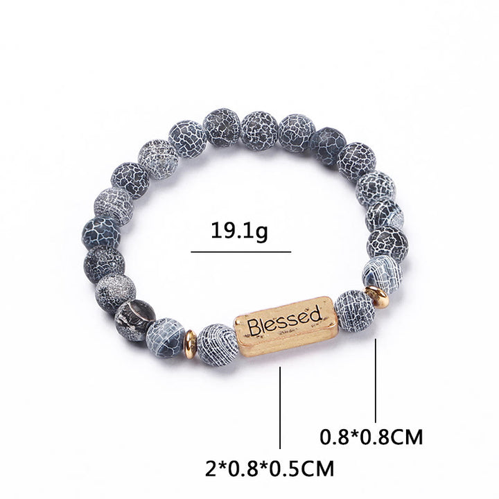 Olivenorma Natural Gemstone Blessed Engraving Bracelet - image 11