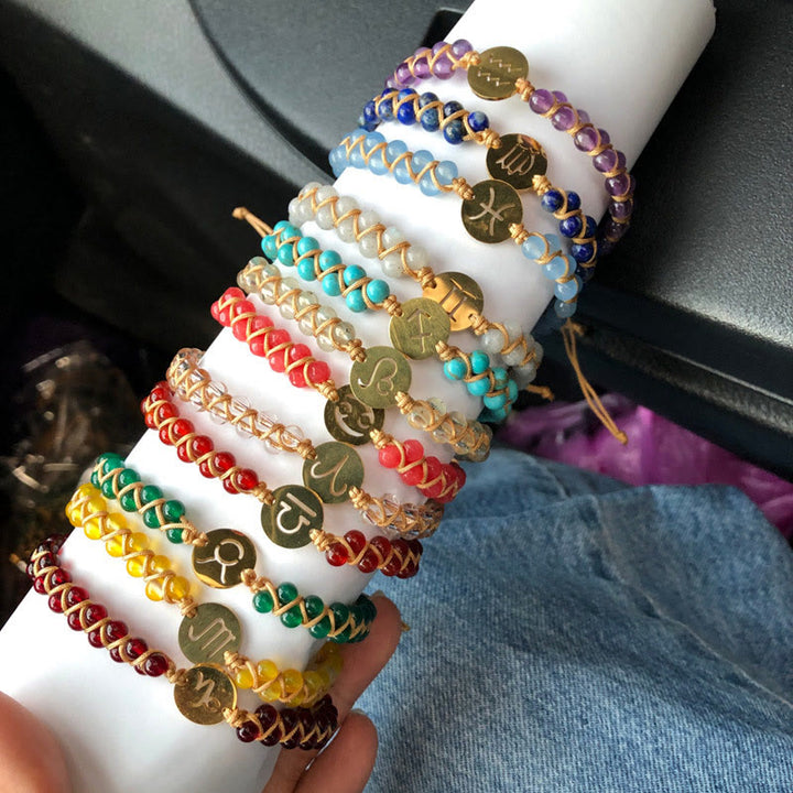 Olivenorma Zodiac Crystal Healling Balance Wrap Bracelet - image 0