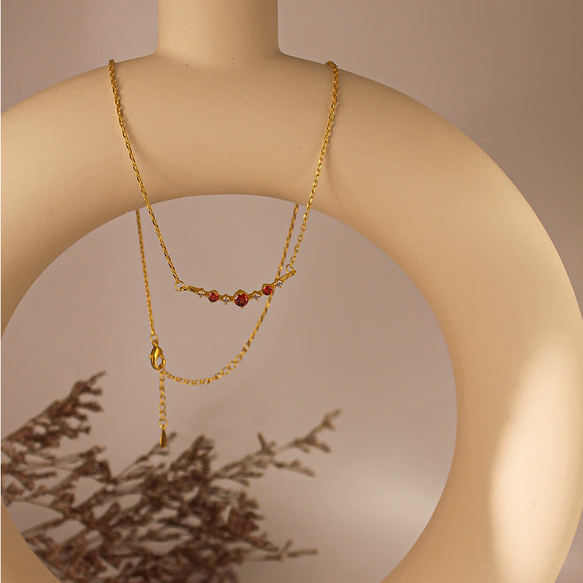 Olivenorma "Symbol of Independence" Garnet Diamond Necklace - image 10