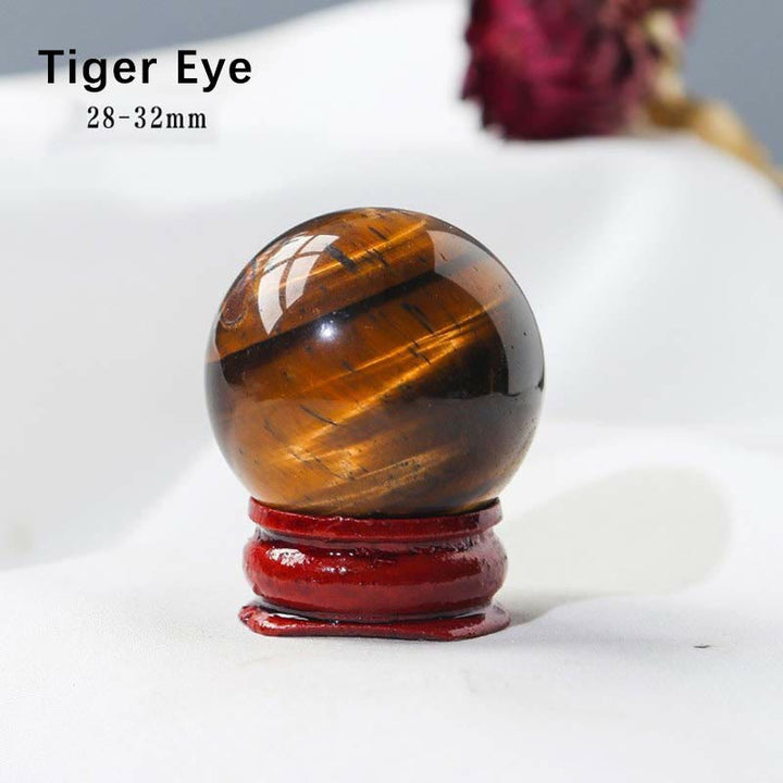 Olivenorma 9pcs Natural Crystal Balls Gemstone Crystal Set - Tiger Eye - image 11