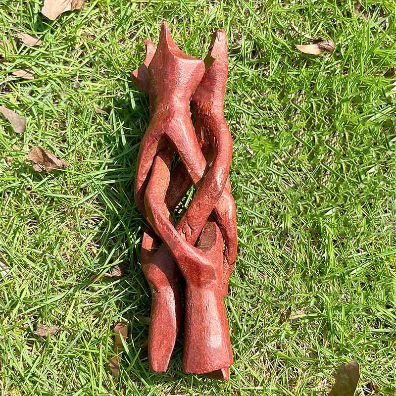 Olivenorma Nacre Crystal Cleansing Meditation White Sage - Indian Sacred Wooden Stand - image 5