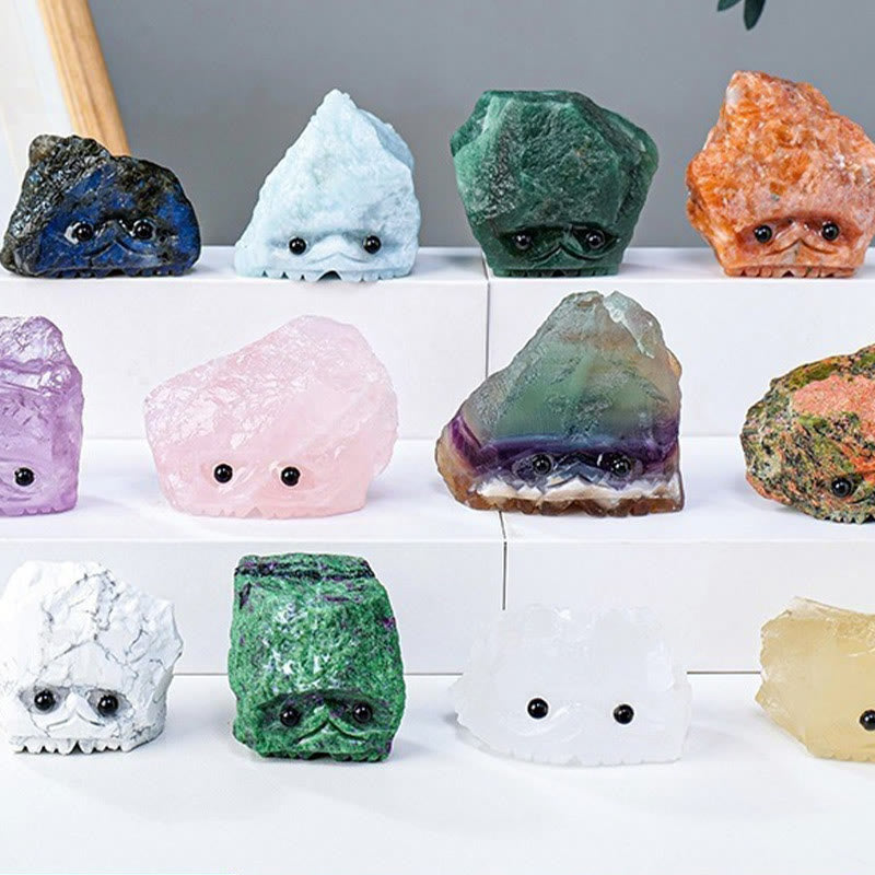Olivenorma Natural Crystal Rough Stone Elf Hedgehog Gemstone Decoration - image 4