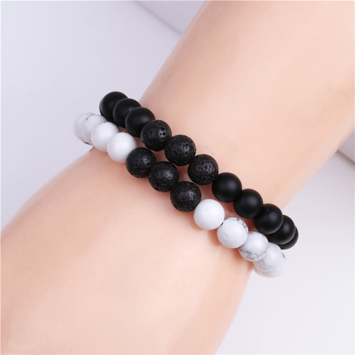 Olivenorma White Turquoise Mens Alphabet Dad Bracelet - image 6