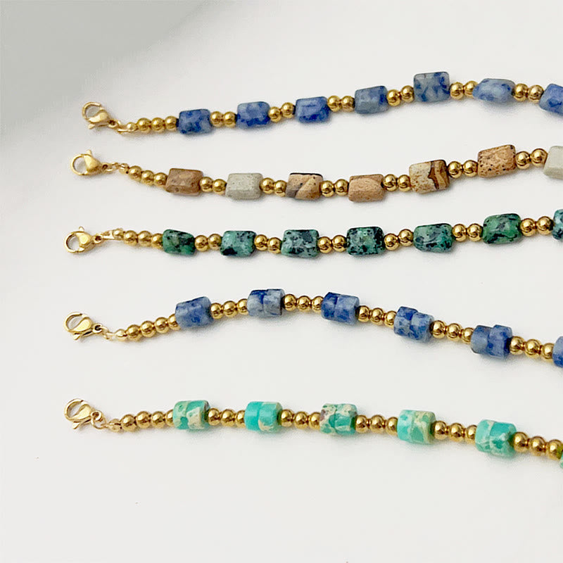 Olivenorma Bohemian Ethnic Stone Column Beaded Bracelet - image 11