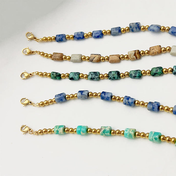 Olivenorma Bohemian Ethnic Stone Column Beaded Bracelet - image 11