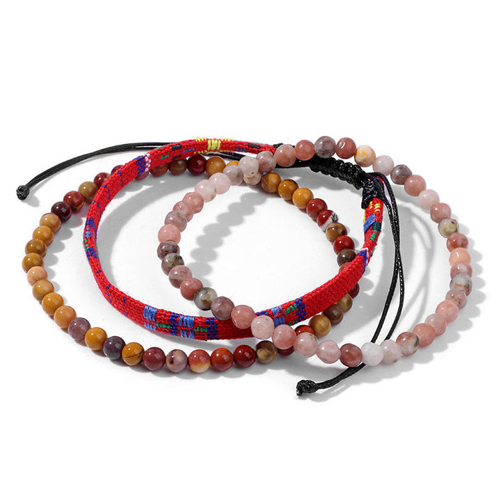 Olivenorma Bohemia Africa Turquoise Crystal Bracelet Set - Strawberry Quartz - image 15