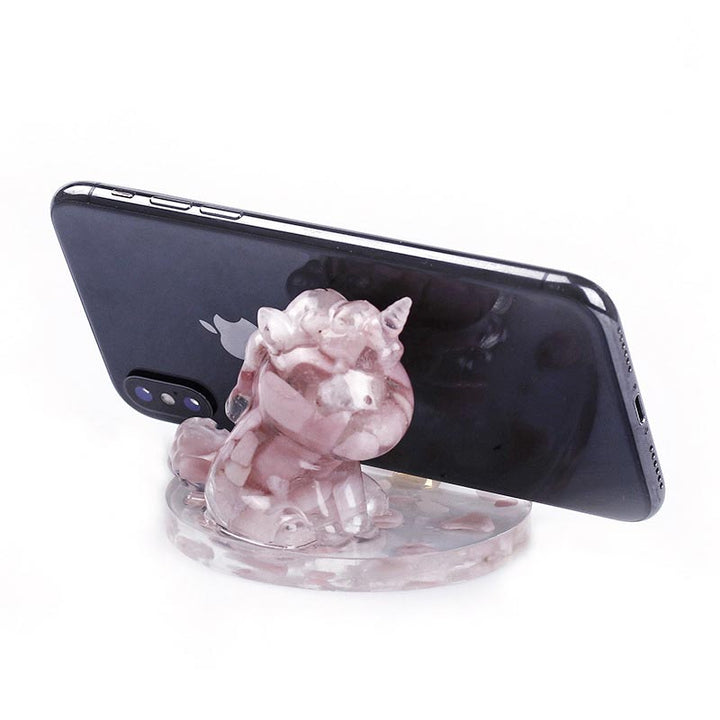 Pink Crystal Unicorn Phone Holder - image 2