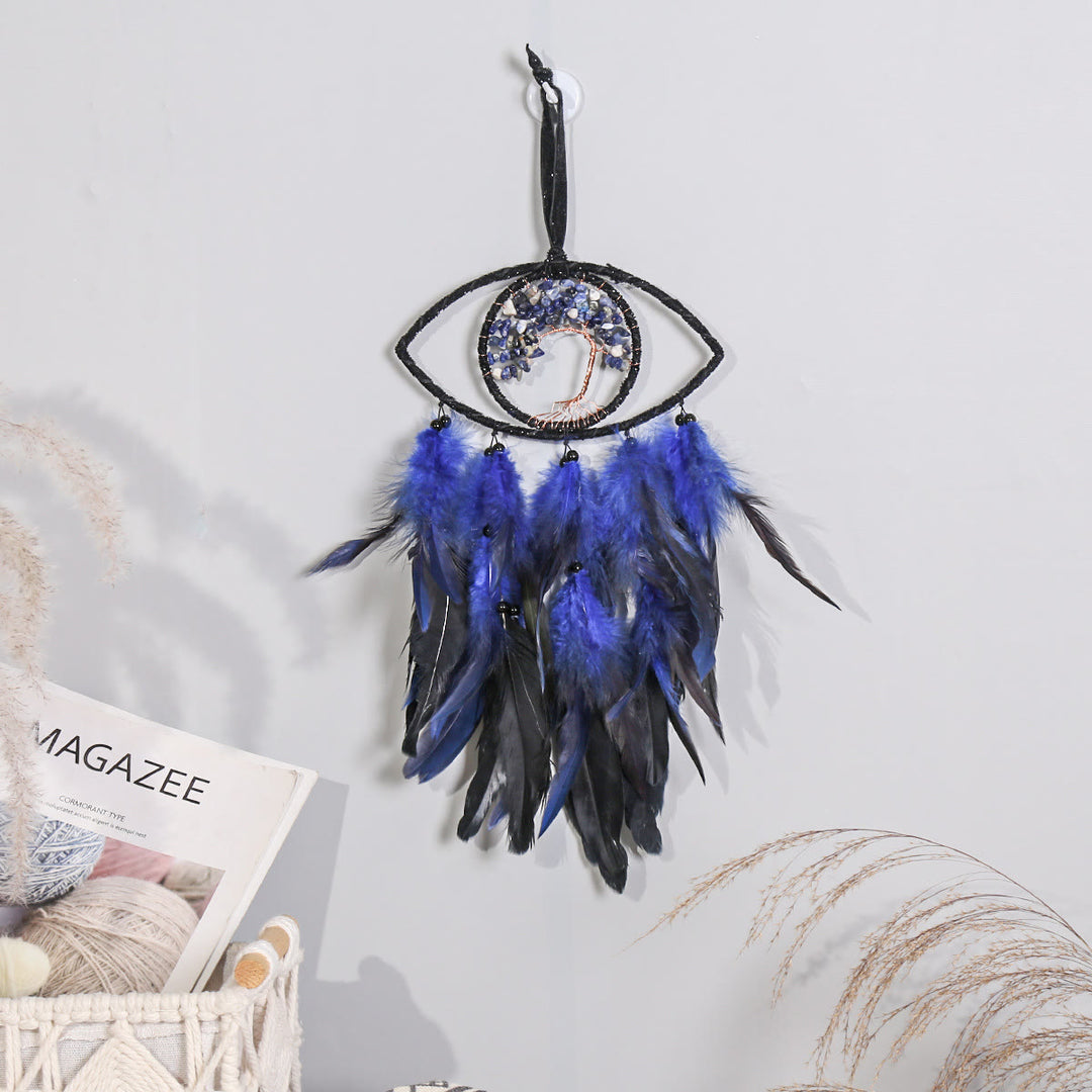 Olivenorma Sodalite Tree of Life Feather Dream Catcher - image 3