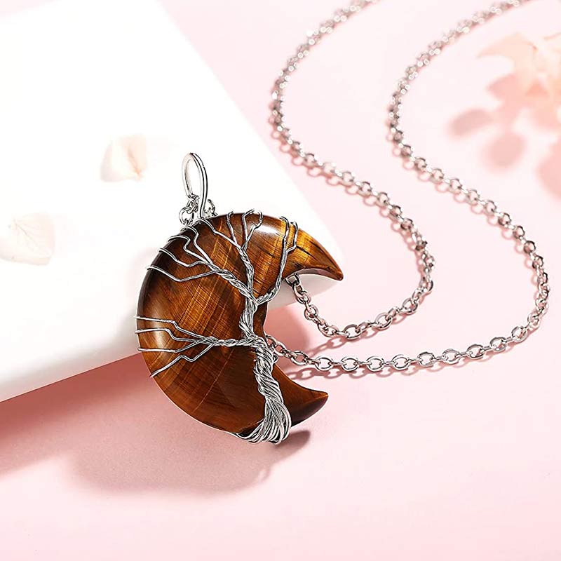 Olivenorma Natural Crystal Moon Necklace - image 8