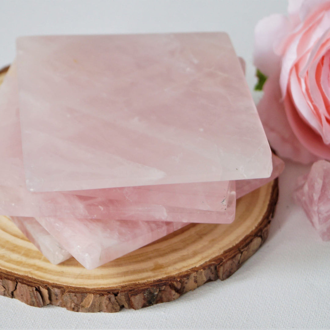 Olivenorma Rose Quartz Coaster Gemstone Decoration - image 10