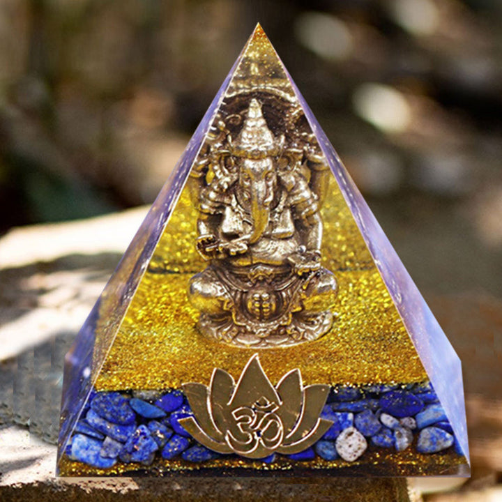 Olivenorma Lapis Lazuli With Elephant Symbol Orgone Pyramid - Lapis Lazuli - YES PLEASE $8 - image 0