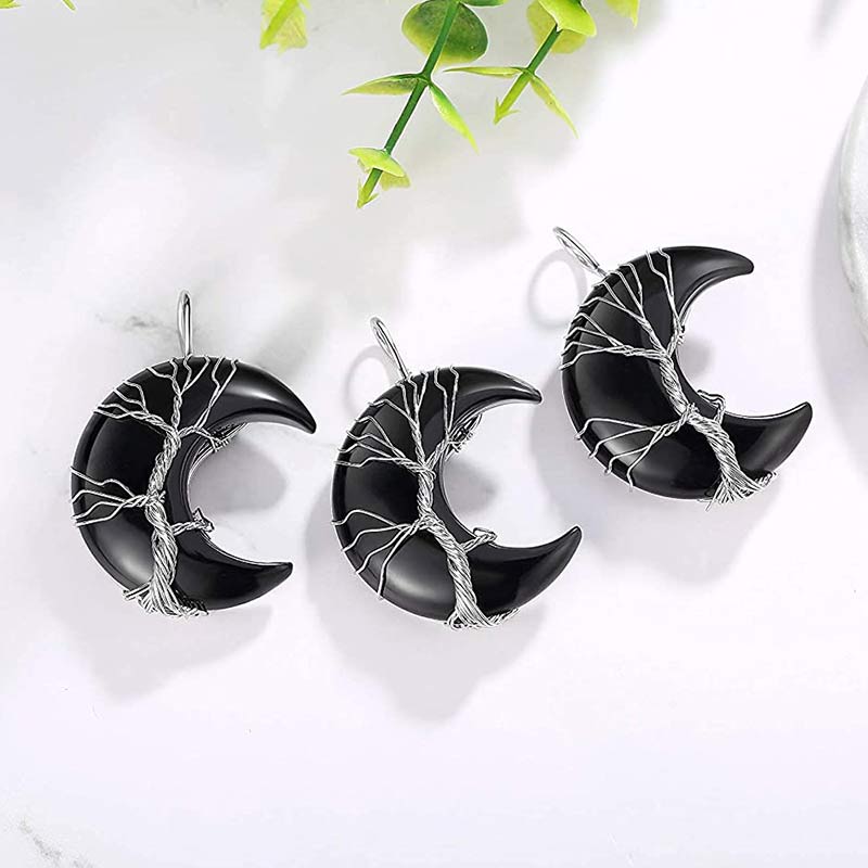 Olivenorma Natural Crystal Moon Necklace - image 5