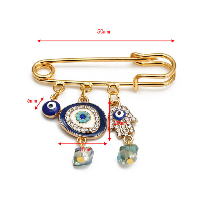 Olivenorma Evil Eye Hamsa Series Brooch - White Zircon Evil Eye&Hamsa - image 14
