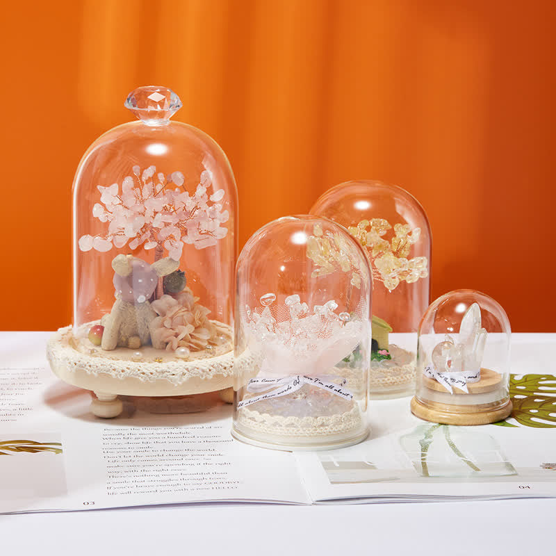 Olivenorma Natural Crystal Glass Cover Feng Shui Tree Decoration - image 40