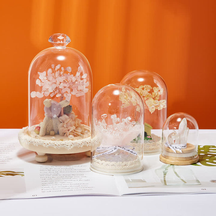 Olivenorma Natural Crystal Glass Cover Feng Shui Tree Decoration - image 40