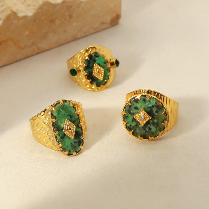 Olivenorma African Turquoise Adjustable Ring - image 0