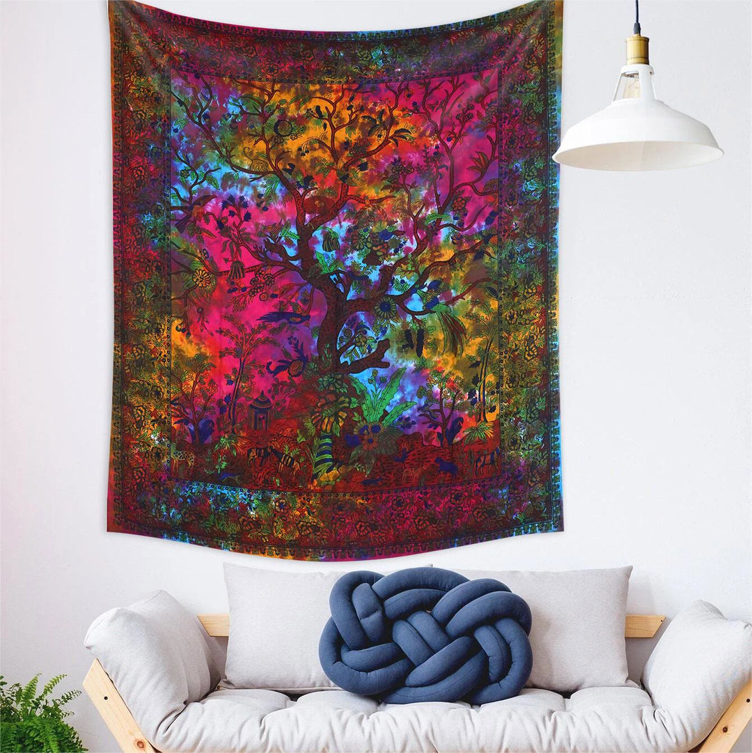 Olivenorma Green Tree Of Life Wall Hanging Psychedelic Tapestry - 180*230cm - Rainbow - image 20