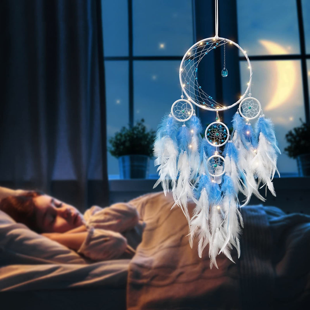Olivenorma Half Circle Moon Decor With Lights Dream Catcher - image 10