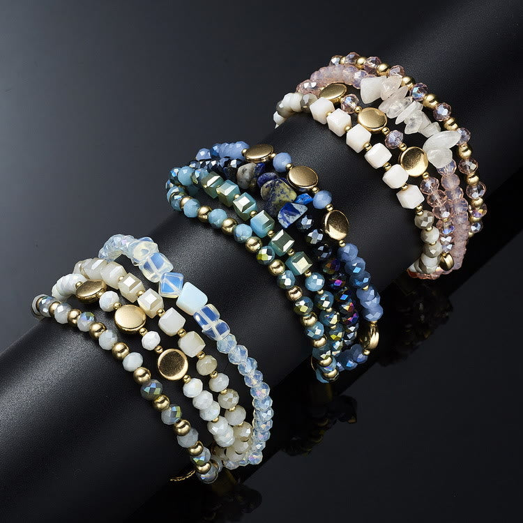 Olivenorma Colorful Natural Crystal Winding Multilayer Adjustable Bracelet  - image 8