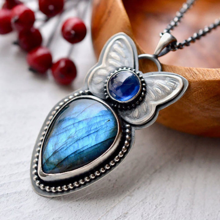 Olivenorma Butterfly Design Labradorite Pendant - image 3