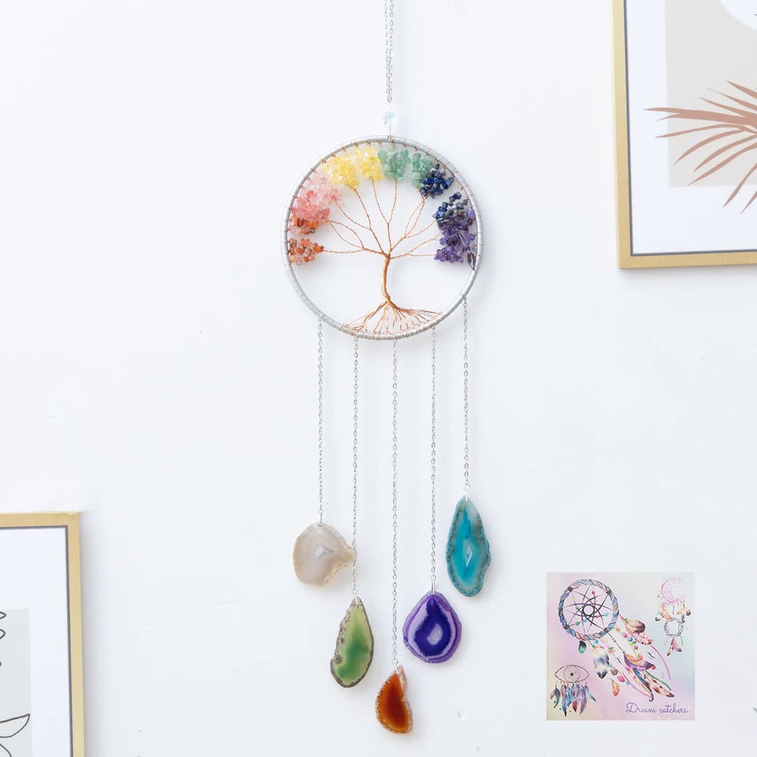 Olivenorma Chakra Agate Tree of Life Ornament Wall Decor - image 5