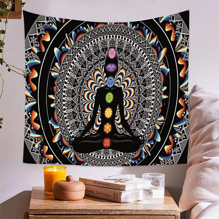Chakra Vintage Meditating Yoga Tapestry - image 2