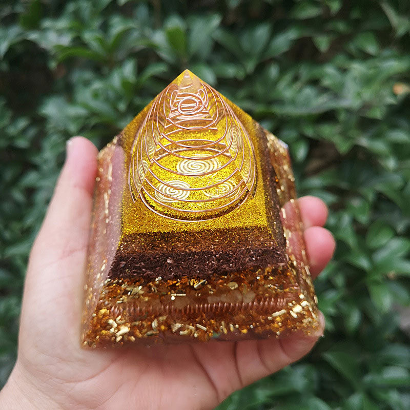 Olivenorma Clear Crystal Orgone Pyramid - image 2
