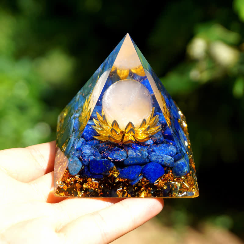 Olivenorma Rose Quartz Sphere Lapis Lazuli Lotus Orgone Pyramid - image 4