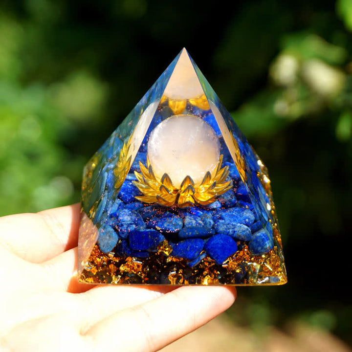 Olivenorma Rose Quartz Sphere Lapis Lazuli Lotus Orgone Pyramid - image 4