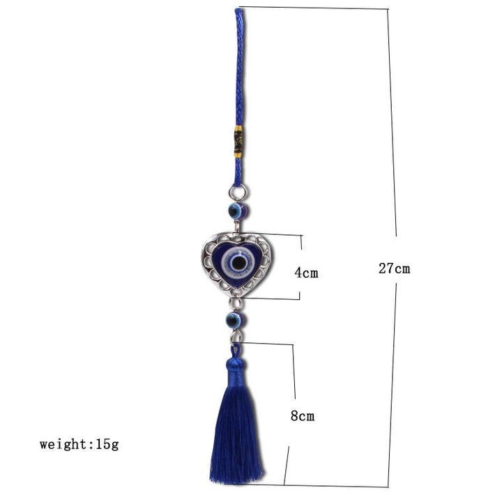Olivenorma Blue Evil Eye Tassel Car Ornament - image 6