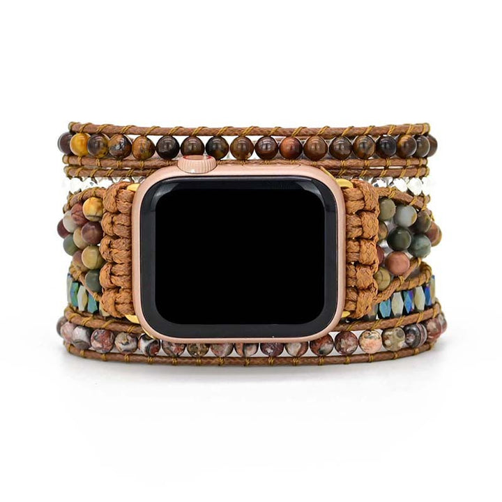 Olivenorma Tiger Eye India Agate Apple Watch Strap Wrap Bracelet - image 3