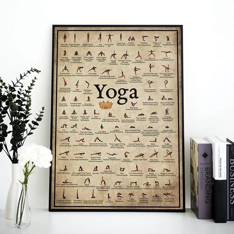 Olivenorma Gym Yoga Chart Pose Home Poster - image 3