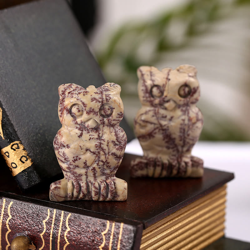 Olivenorma Owl Grass Flower Stone Ornament - image 2