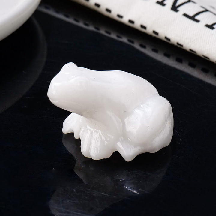Olivenorma Natural Gemstone Carved Frog Statue Gemstone Decoration - image 9