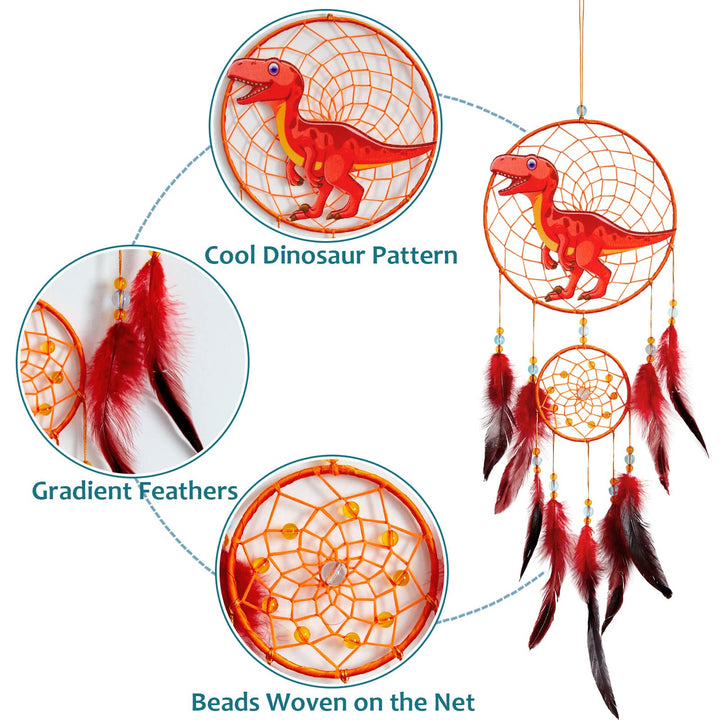 Olivenorma Dinosaur For Kids Feather Dream Catcher - image 14