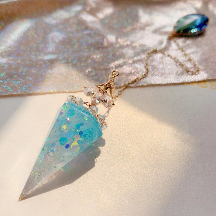 Olivenorma Clear Crystal Healing Orgone Pendulum - image 2