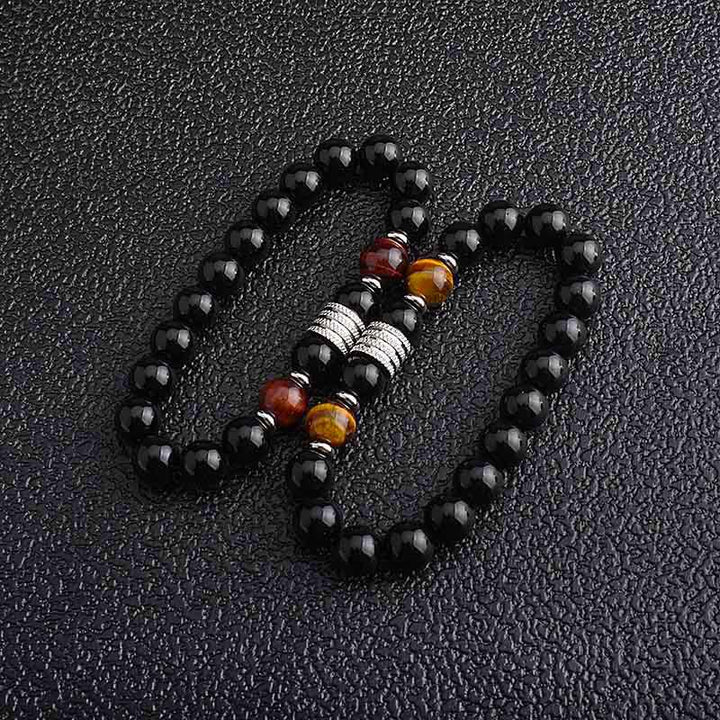 Olivenorma Red Tiger Eye Obsidian Men Bracelet - image 11
