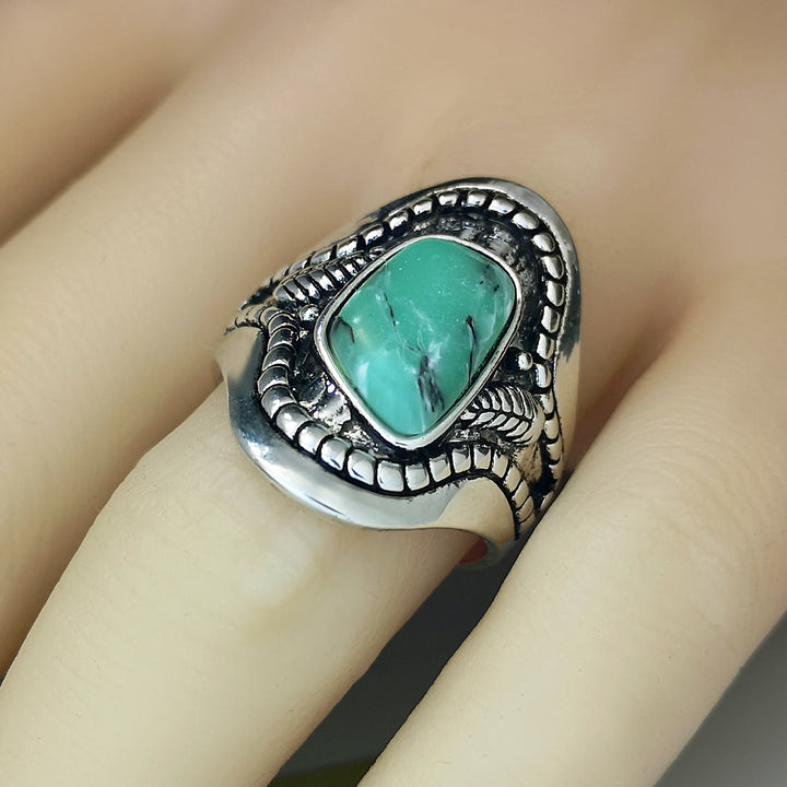 Olivenorma Vintage Large Turquoise Ring - image 6